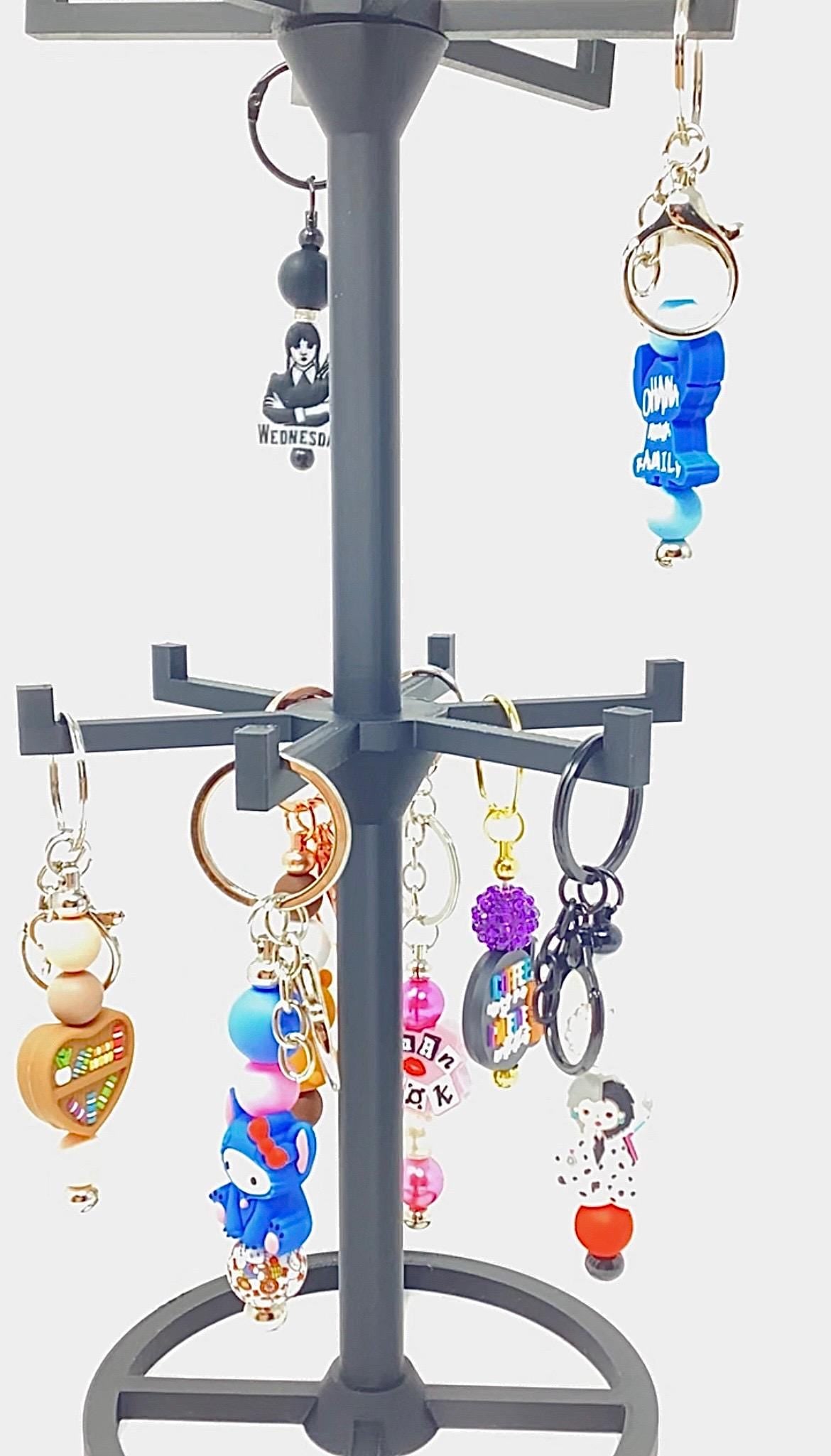 3D Printed Rotating Keychain Display Stand: Craft Fair Organizer