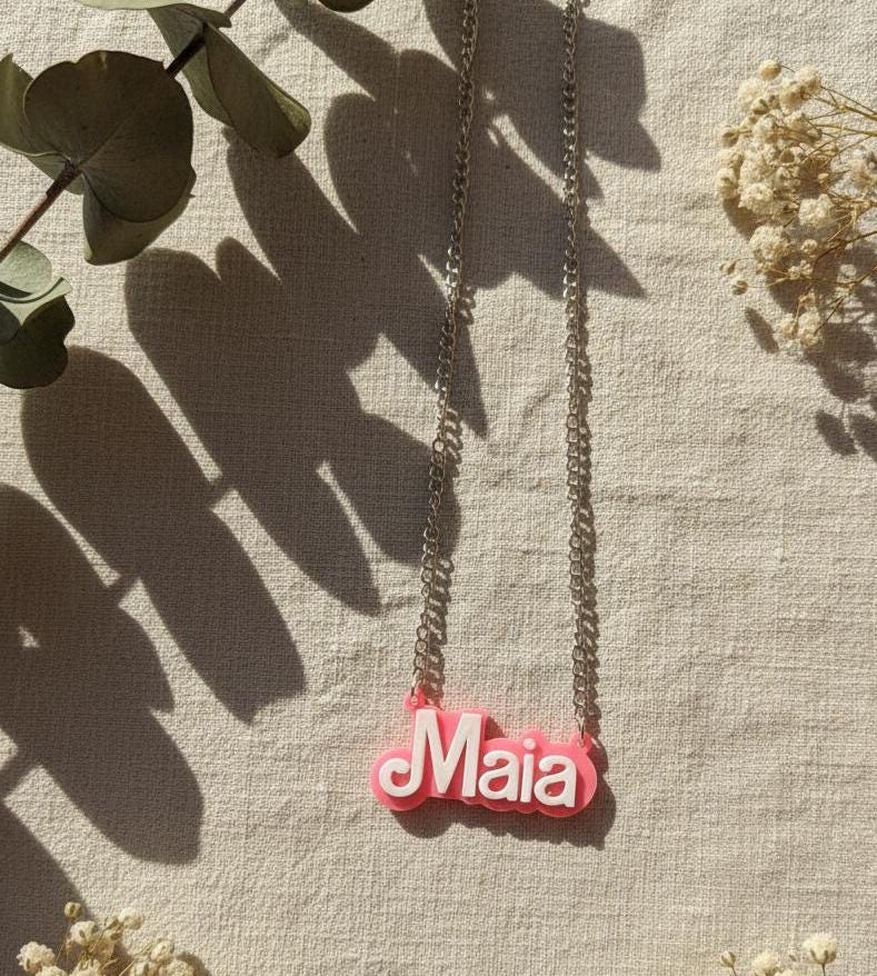 Custom Name Necklace for Women – Personalized Name Pendant Jewelry 3D printed
