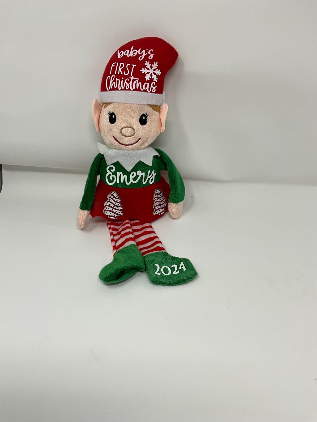Personalized Plush Christmas Elf, Baby's First Christmas Gift