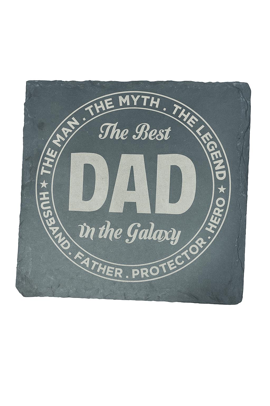 Personalized Logo Coaster: Laser Engraved Black Stone Drink Coaster, Custom Corporate Gift