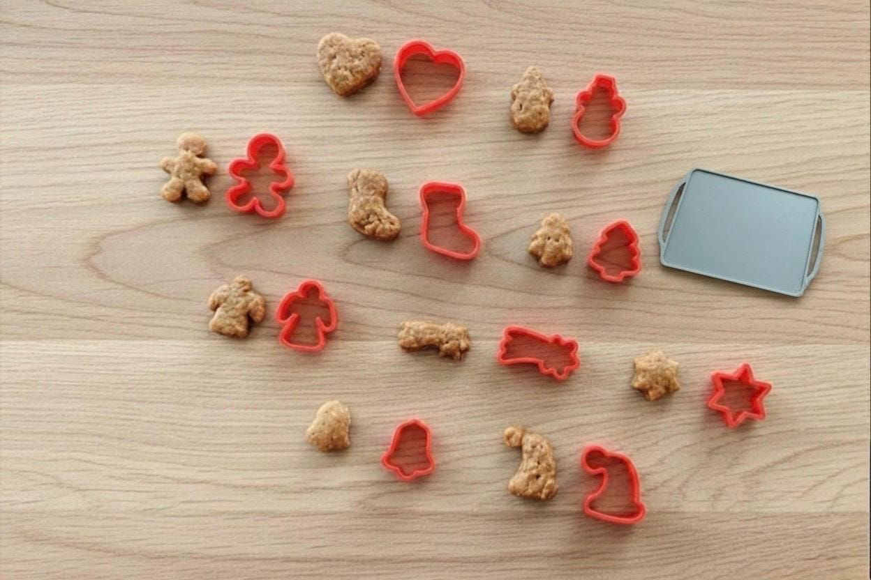 Elf cookie cutters and tray