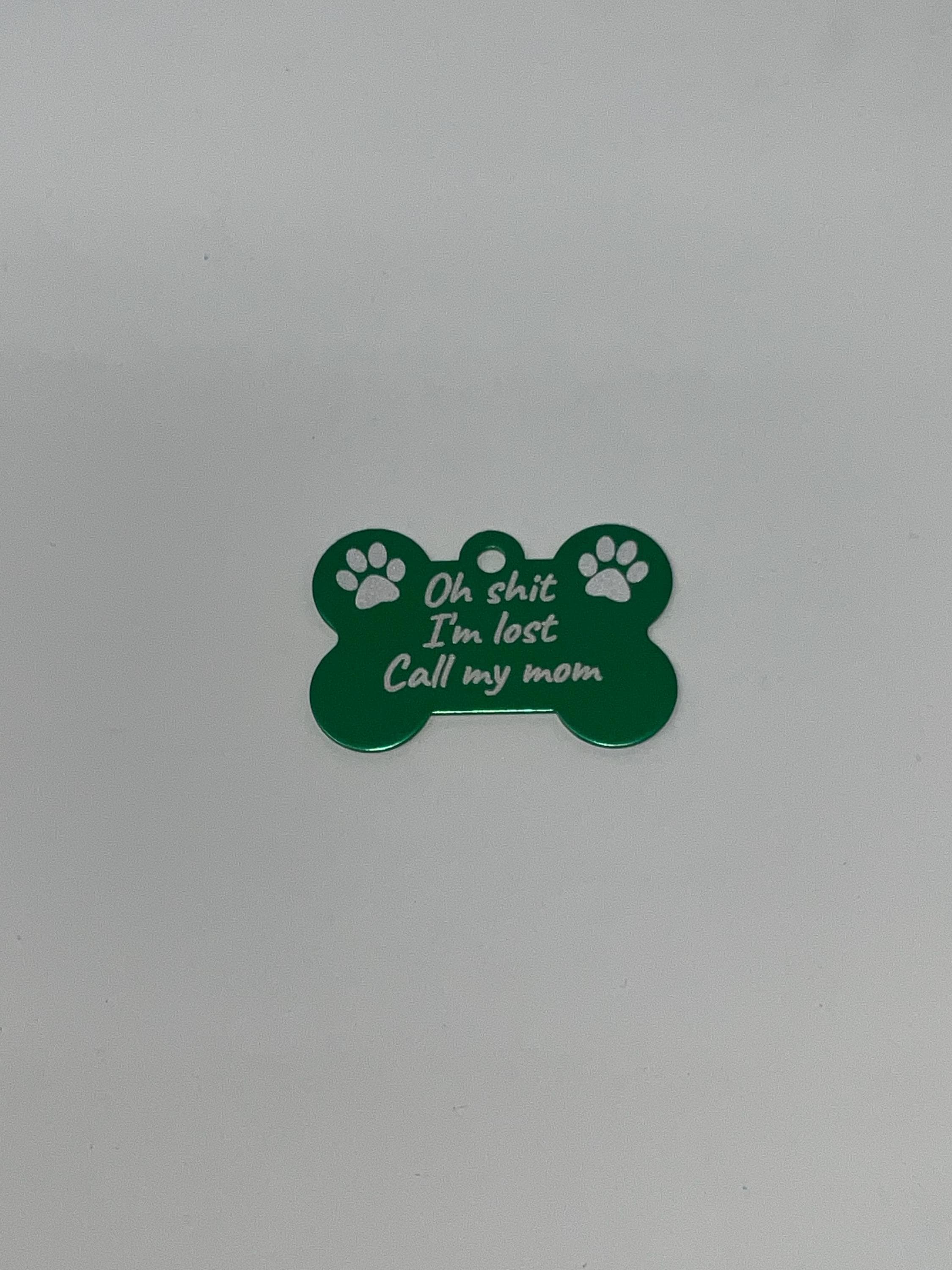 Custom Engraved Bone-Shaped Dog Tag: Funny Pet ID, Personalized Text