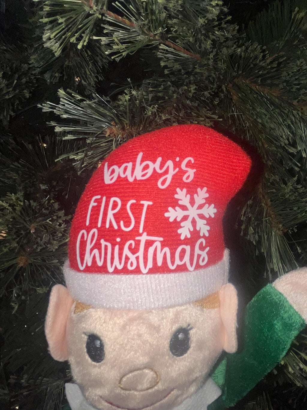 Personalized Plush Christmas Elf, Baby's First Christmas Gift