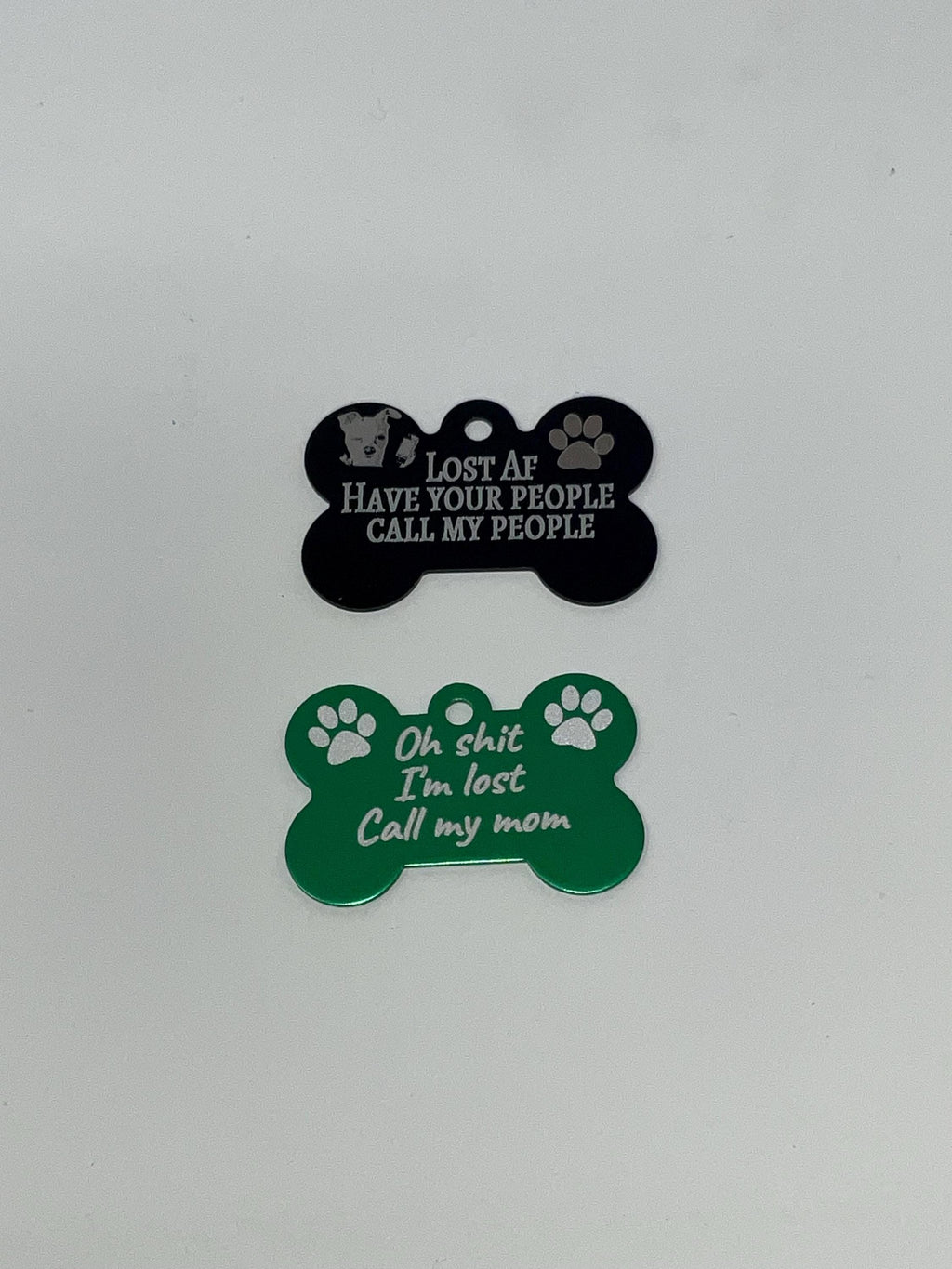 Custom Engraved Bone-Shaped Dog Tag: Funny Pet ID, Personalized Text