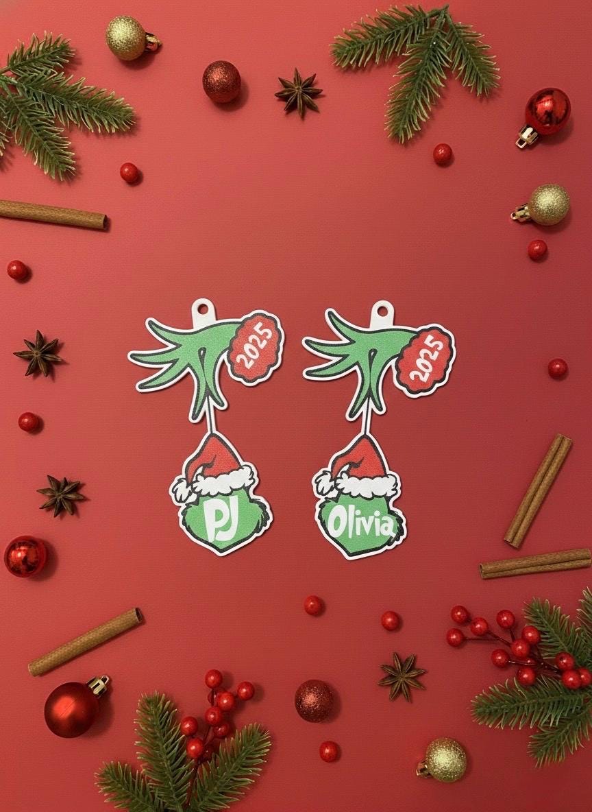 Green guy ornament personalized