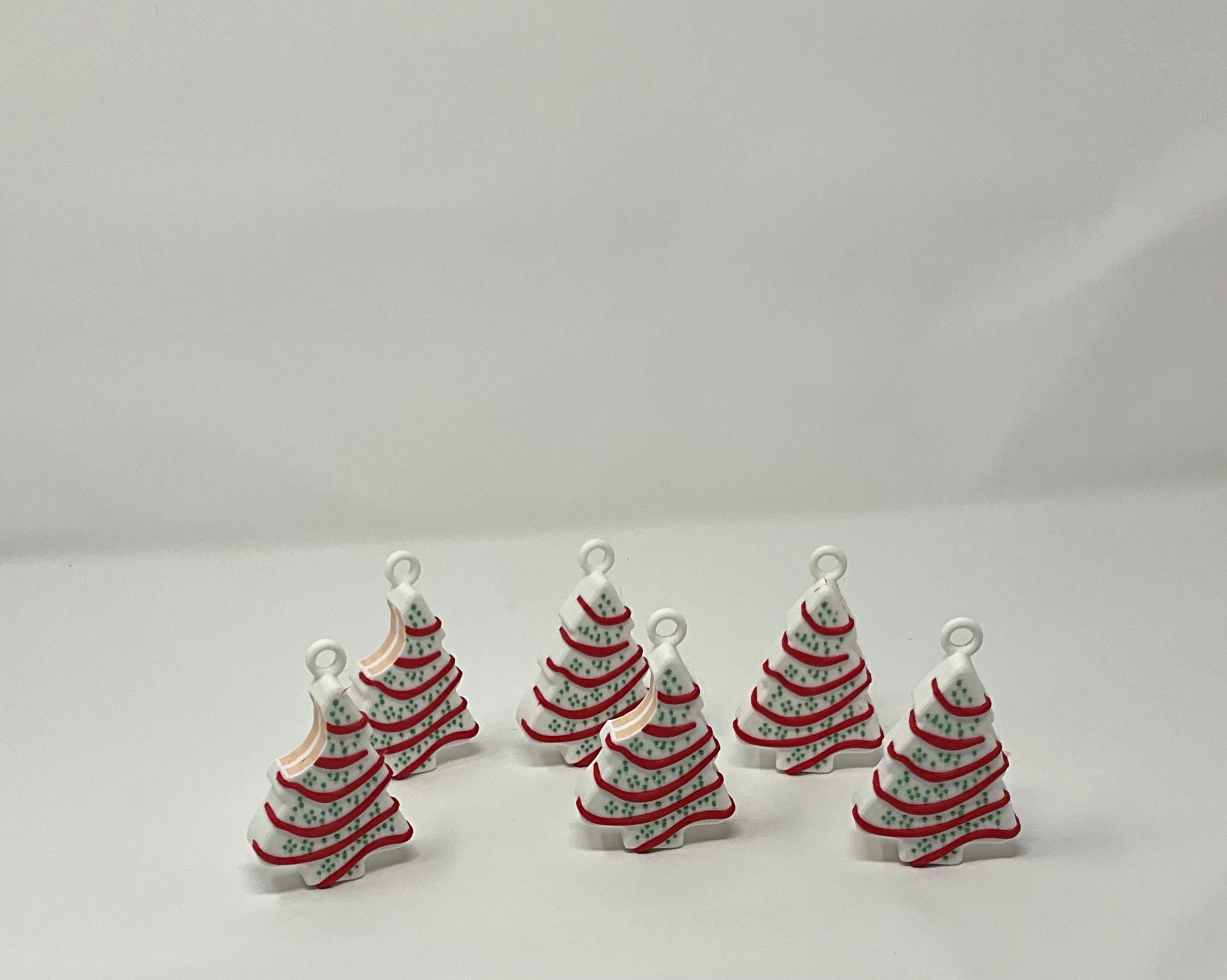 Christmas Tree Ornament | Cake Style Decoration 3D Printed (set of 2)