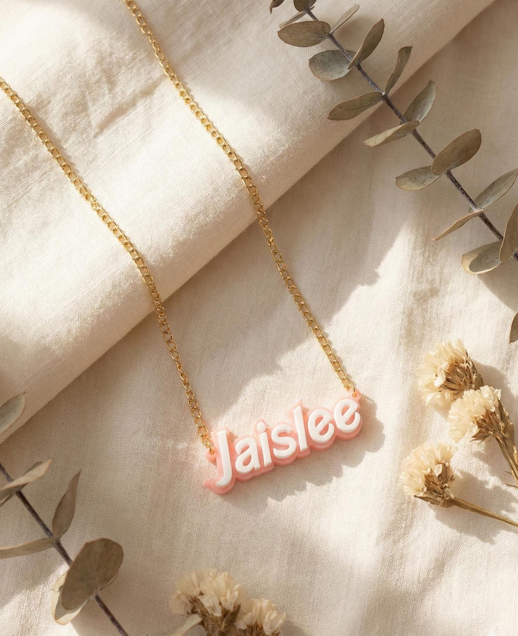 Custom Name Necklace for Women – Personalized Name Pendant Jewelry 3D printed