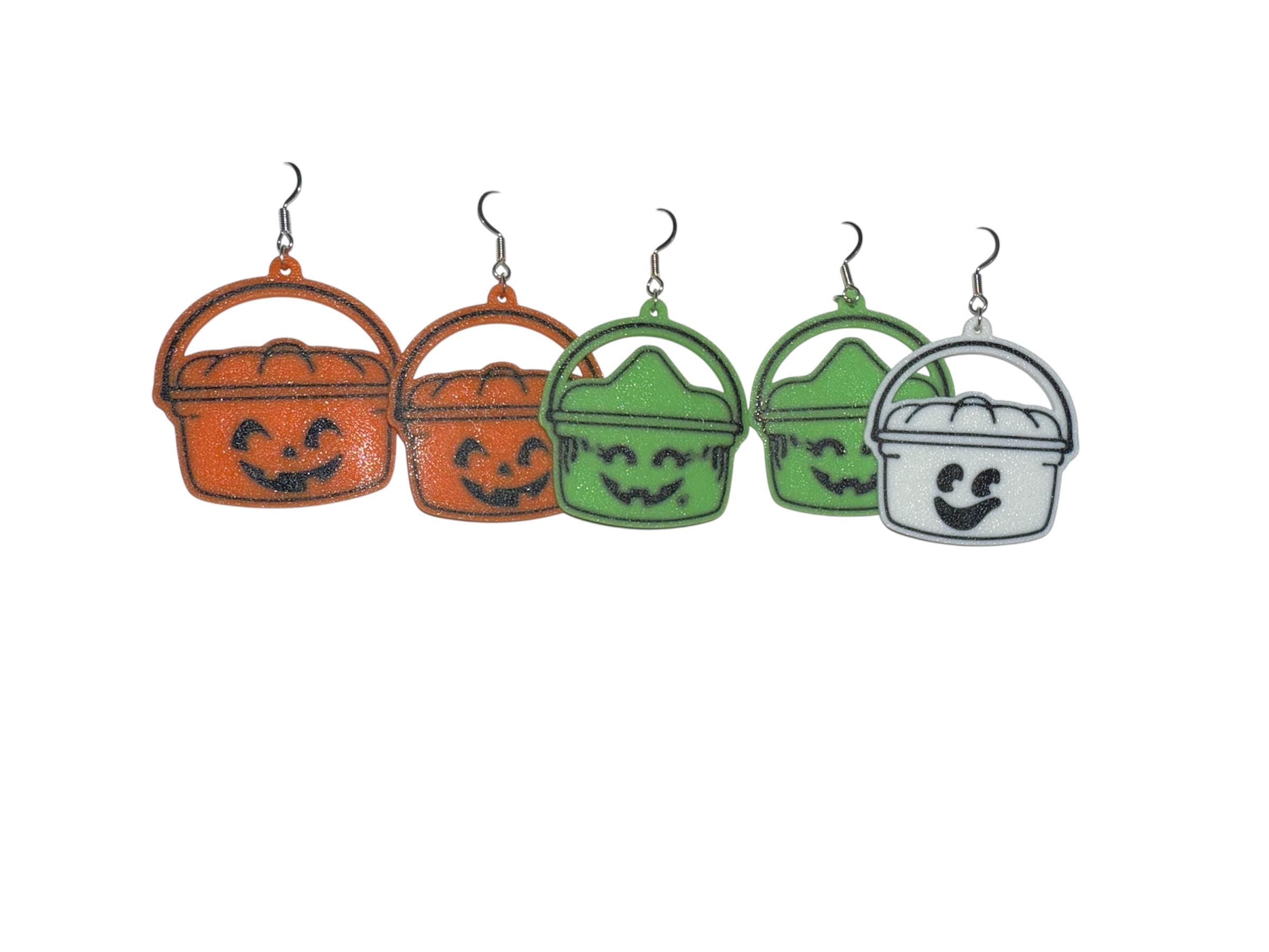 Boo Bucket Keychain/Earrings/ halloween accessories
