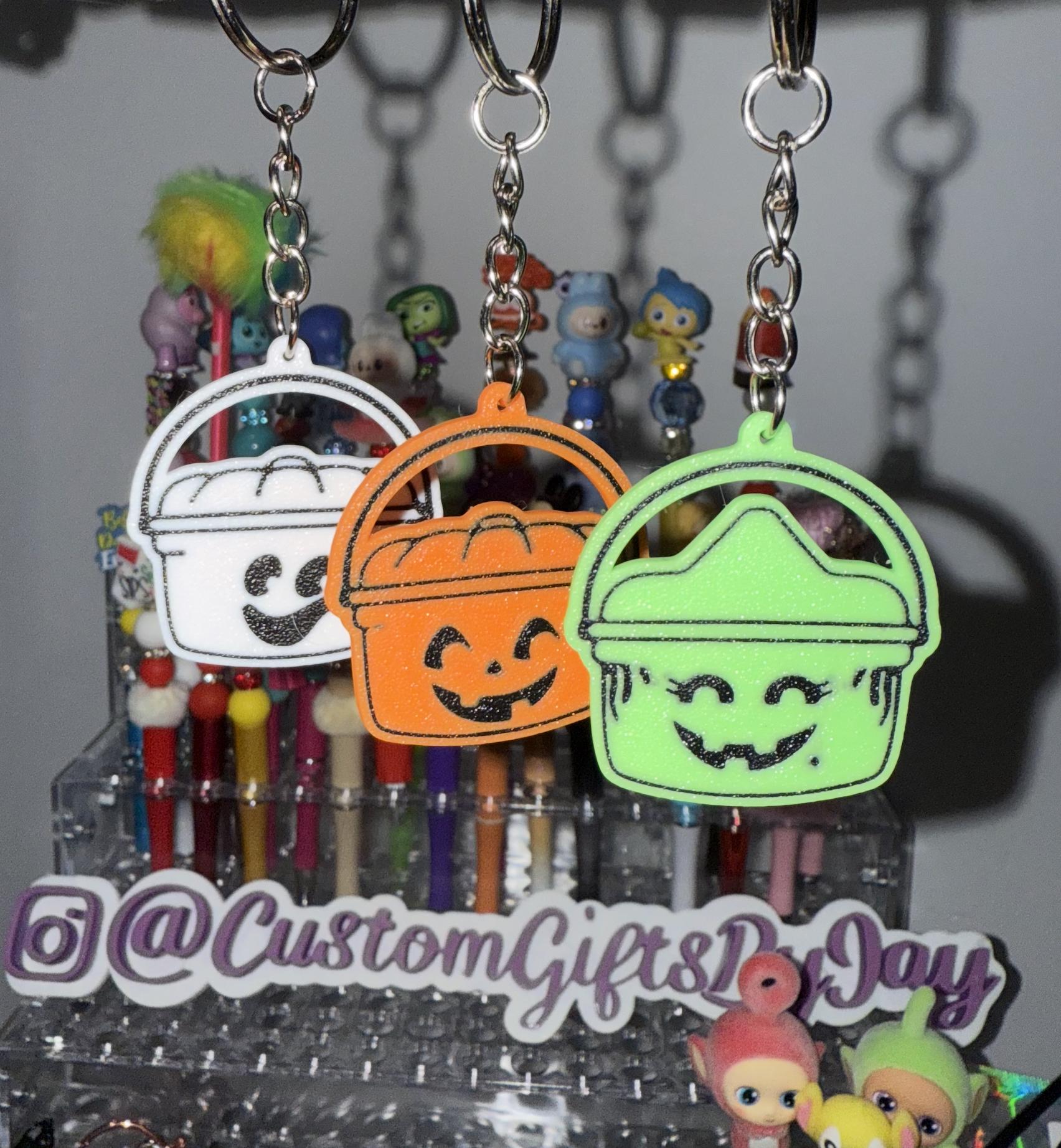 Boo Bucket Keychain/Earrings/ halloween accessories