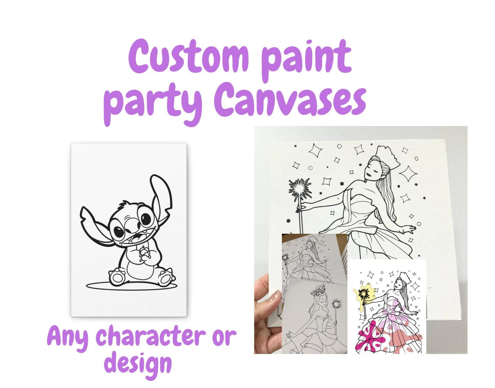 Custom Paint party Canvas