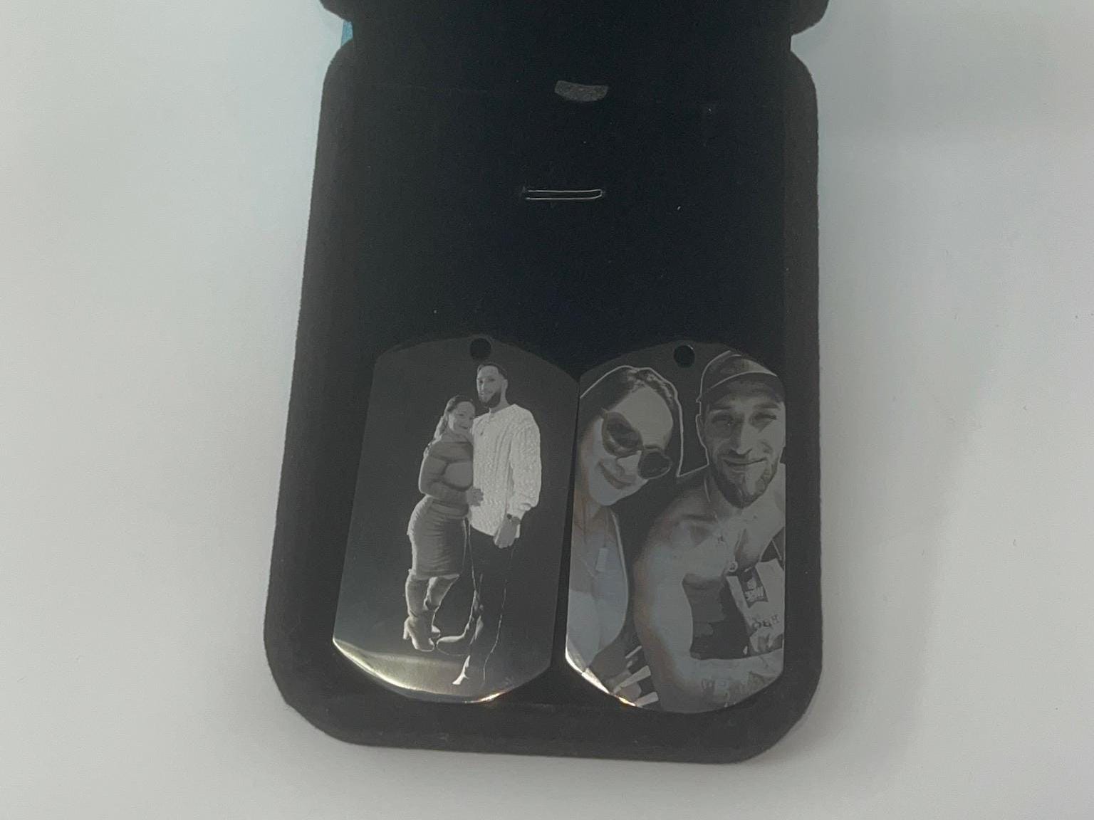 Custom Military Dog Tag Engraved Personalized Photo Picture neckless or keychain