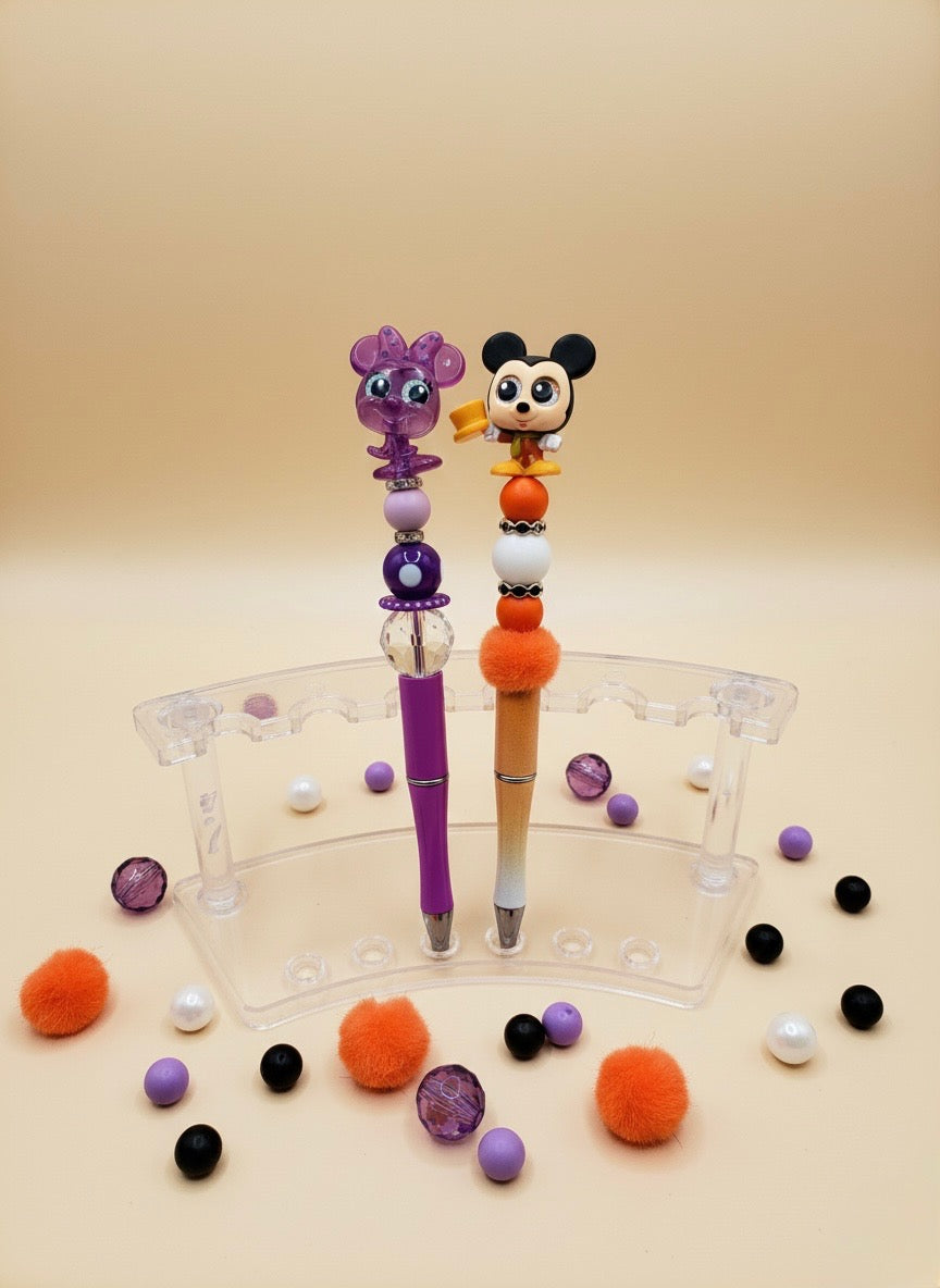Mouse-Inspired Beaded Character Pen – Handmade Decorative Pens