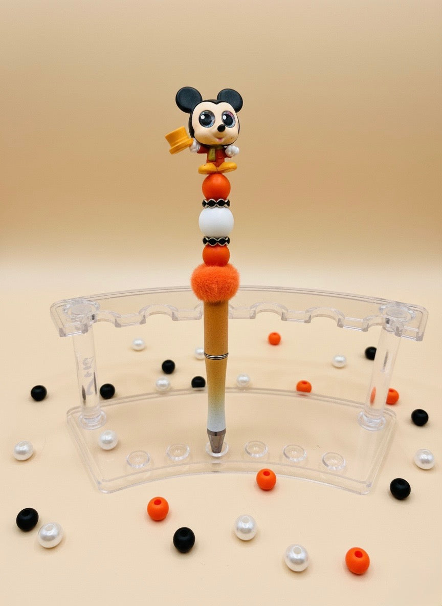 Mouse-Inspired Beaded Character Pen – Handmade Decorative Pens