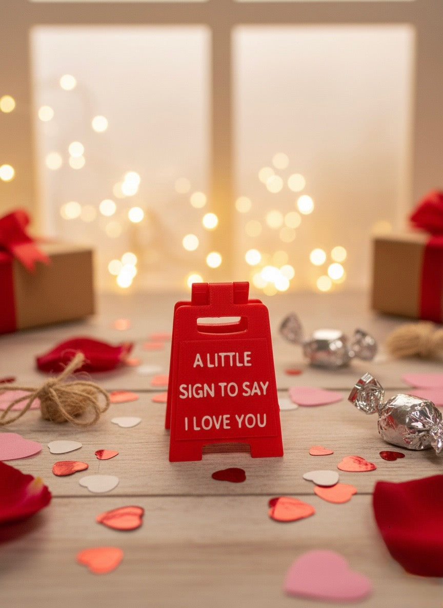 Mini Desk Sign  “A Little Sign to Say I Love You”  – Valentine Decor