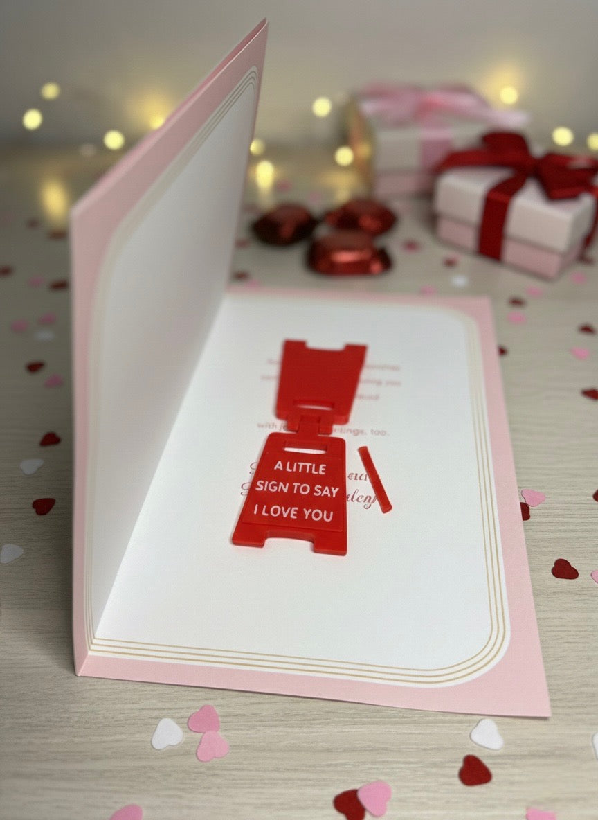 Mini Desk Sign  “A Little Sign to Say I Love You”  – Valentine Decor