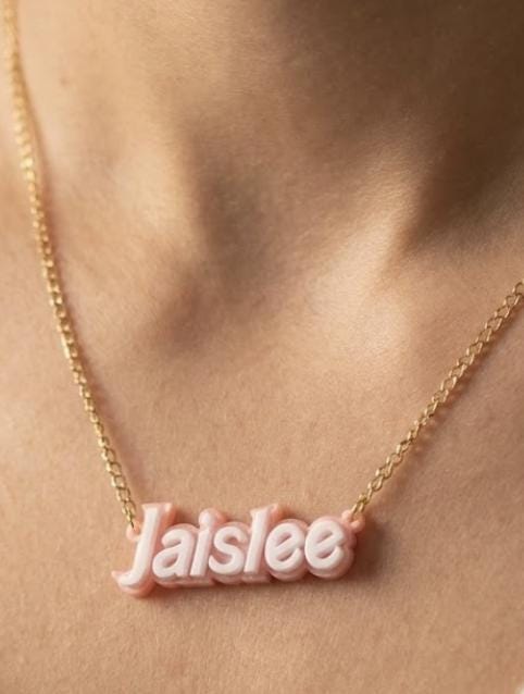 Custom Name Necklace for Women – Personalized Name Pendant Jewelry 3D printed