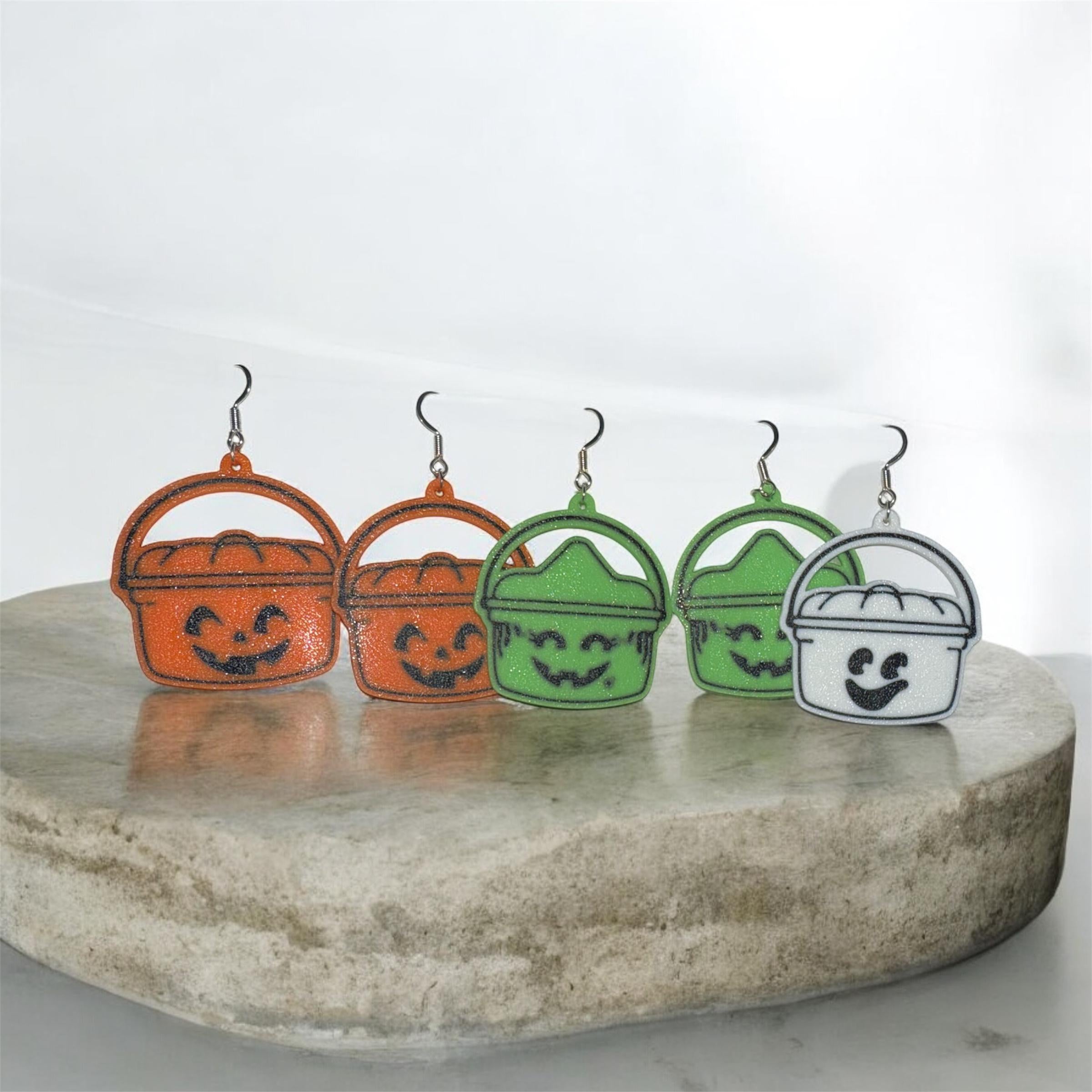 Boo Bucket Keychain/Earrings/ halloween accessories