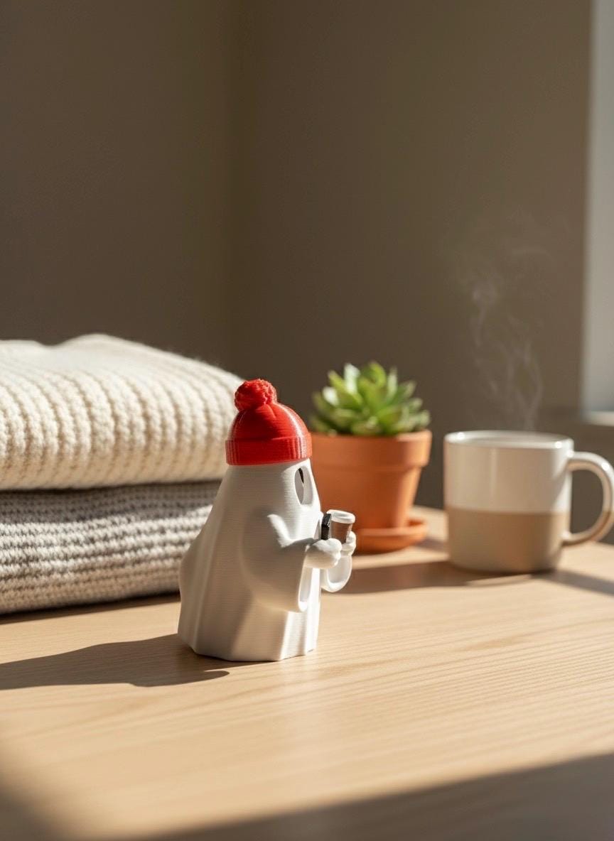 Modern Ghost tea light cover