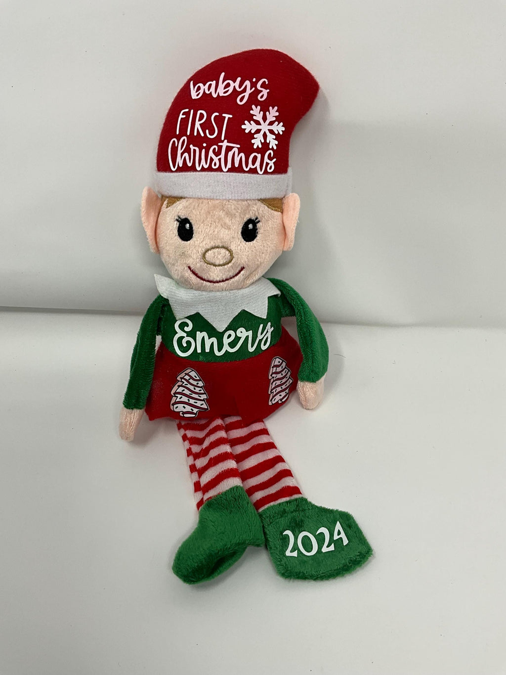 Personalized Plush Christmas Elf, Baby's First Christmas Gift
