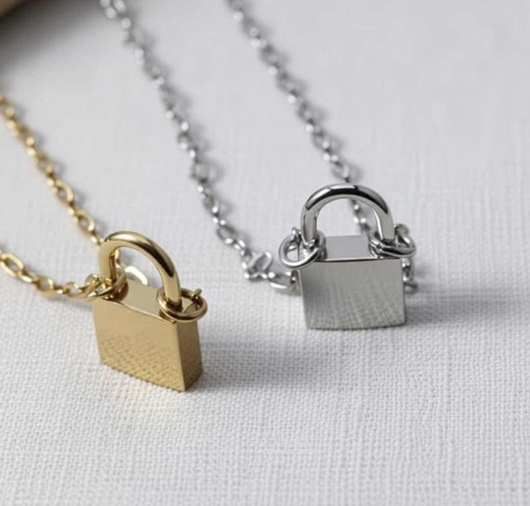 Petite Lock Pendant Necklace