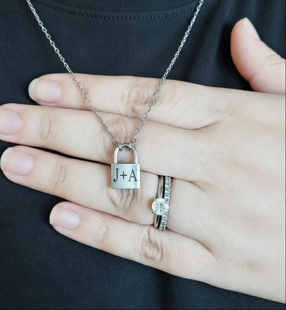 Petite Lock Pendant Necklace