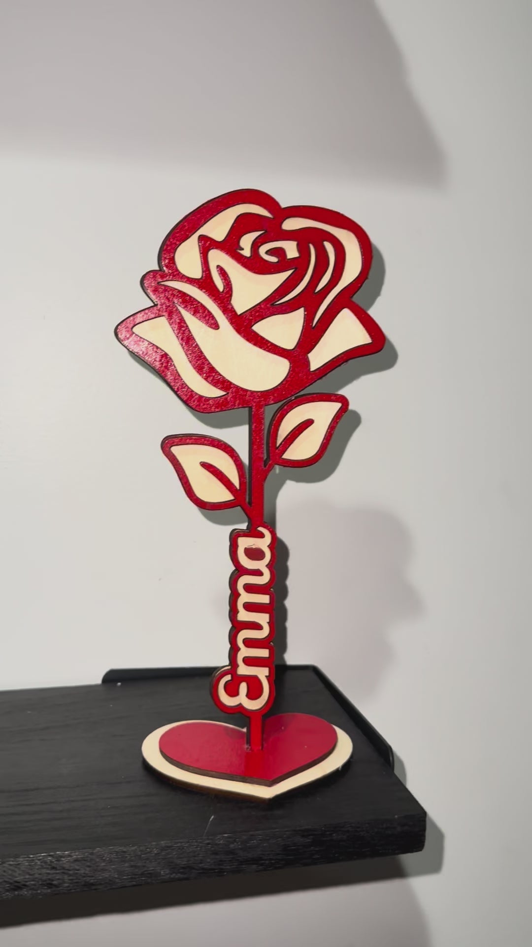 Personalized Wooden Rose Gift